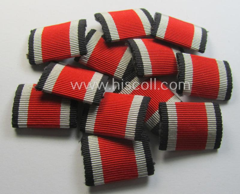 Single-pieced, WWII-period ribbon-bar (ie. 'Feld- o. Bandspange') as was intended for the: 'Eisernes Kreuz II. Klasse' (or: iron cross second class)