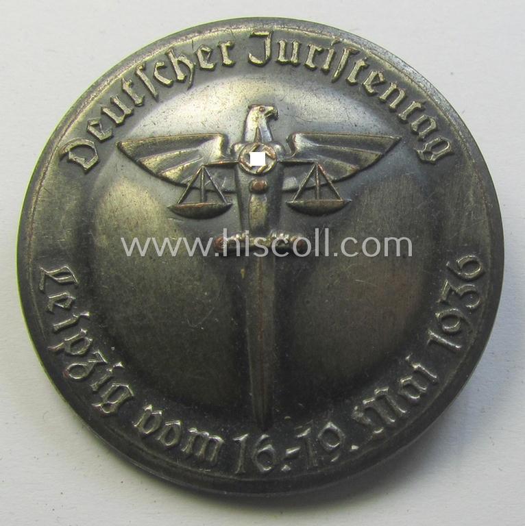 BNSDJ- (ie. 'Bund der Nat.Soc. Deutscher Juristen'-) 'tinnie': 'Deutscher Juristentag - Leipzig vom 16.-19. Mai 1936'