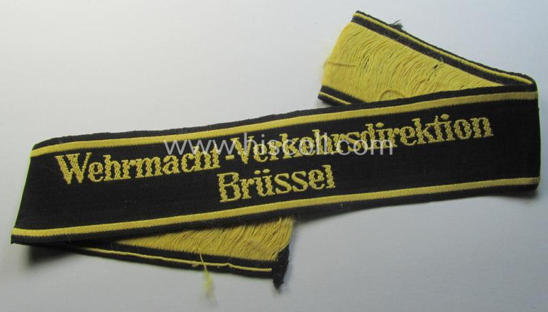 'DRB' (ie. 'Deutsche Reichsbahn') cuff-title (ie. 'Ärmelstreifen'): 'Wehrmacht-Verkehrsdirektion Brüssel'