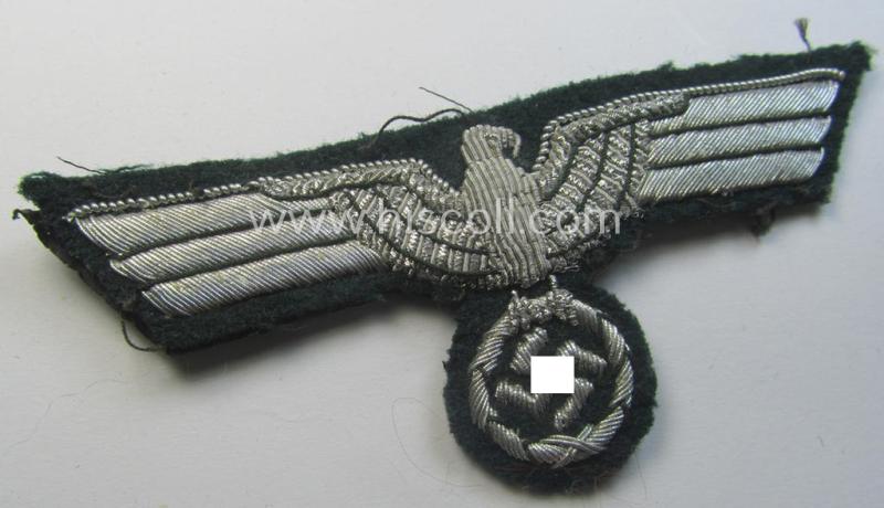 WH (Heeres) officers'-type, hand-embroidered breast-eagle (ie. 'Brustadler für Offiziere')