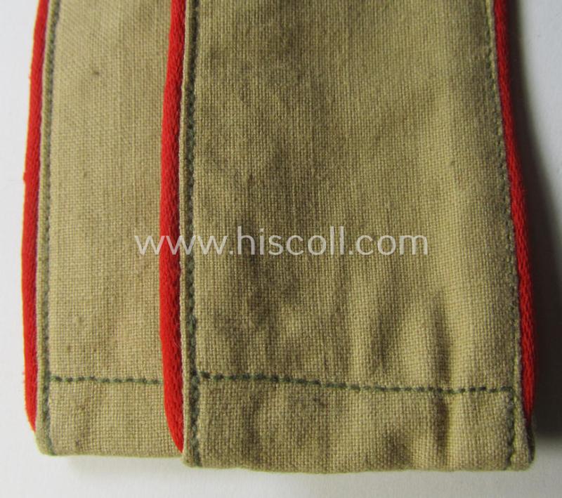 Pair of WH (Luftwaffe) 'tropical-styled', EM-type shoulderstraps: 'Soldat der Flak-Artillerie-Trpn.'