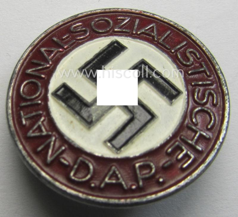 'Painted- (ie. sprayed'-) pattern 'N.S.D.A.P. - Parteiabzeichen' showing the makers'-designation: 'RzM' and/or: 'M1/93'