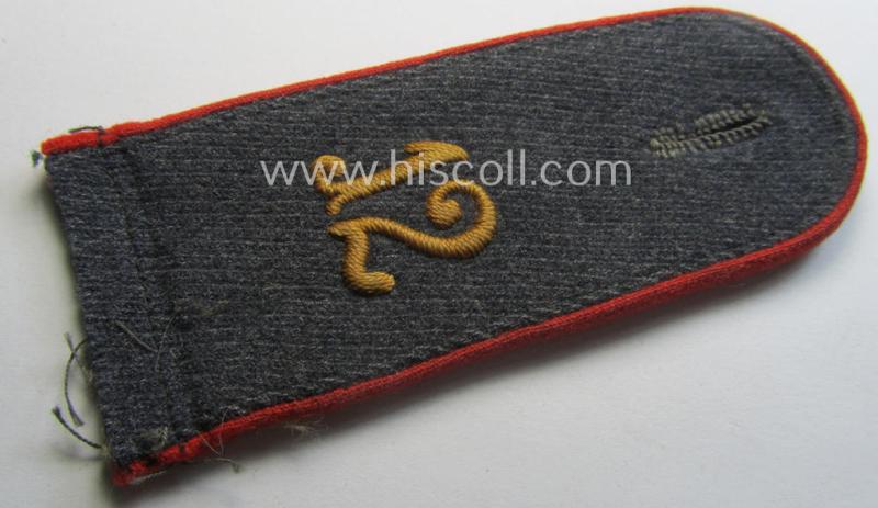 Single, WH (Luftwaffe) 'cyphered', EM-type shoulderstrap: 'Soldat des Flak-Art.-Abtlgs. 12'