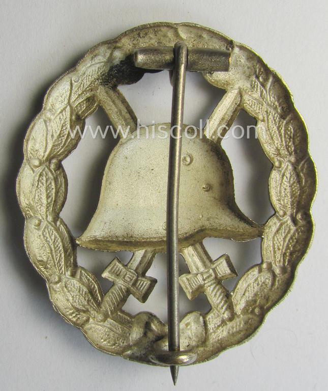 WWI-pattern, silver-class wound-badge (ie.: 'Verwundeten Abzeichen in Silber') of the so-called: 'Durchbrochener'-pattern