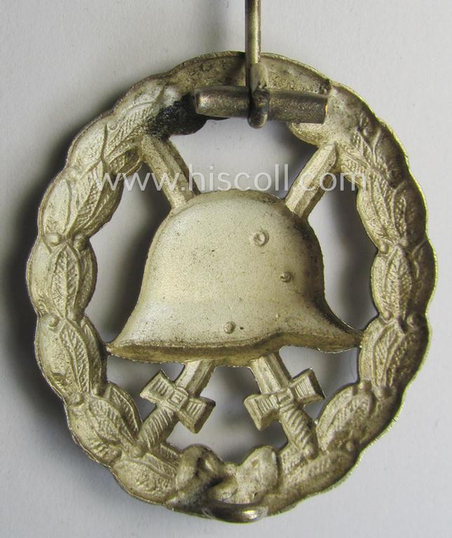 WWI-pattern, silver-class wound-badge (ie.: 'Verwundeten Abzeichen in Silber') of the so-called: 'Durchbrochener'-pattern