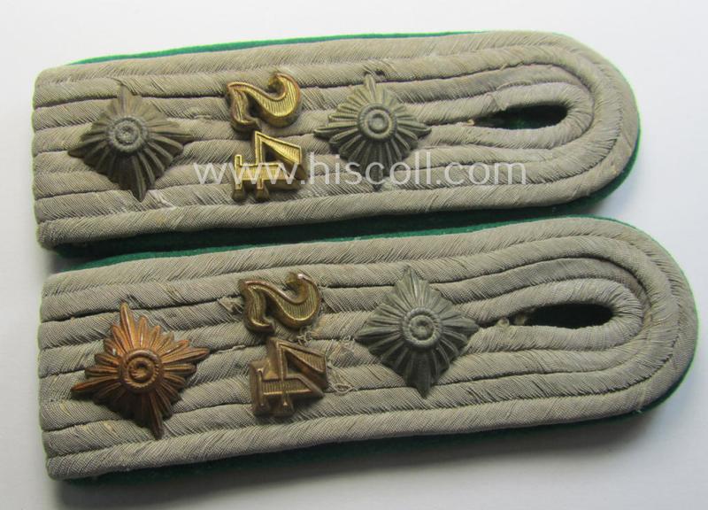 Pair of WH (Heeres) 'cyphered' officers'-type shoulderboards: 'Hauptmann des Jäger-Regiments 24'