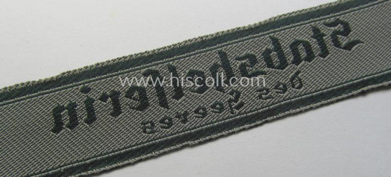 WH (Heeres) female-related 'BeVo'-woven cuff-title (ie. 'Ärmelstreifen'): 'Stabshelferin des Heeres'