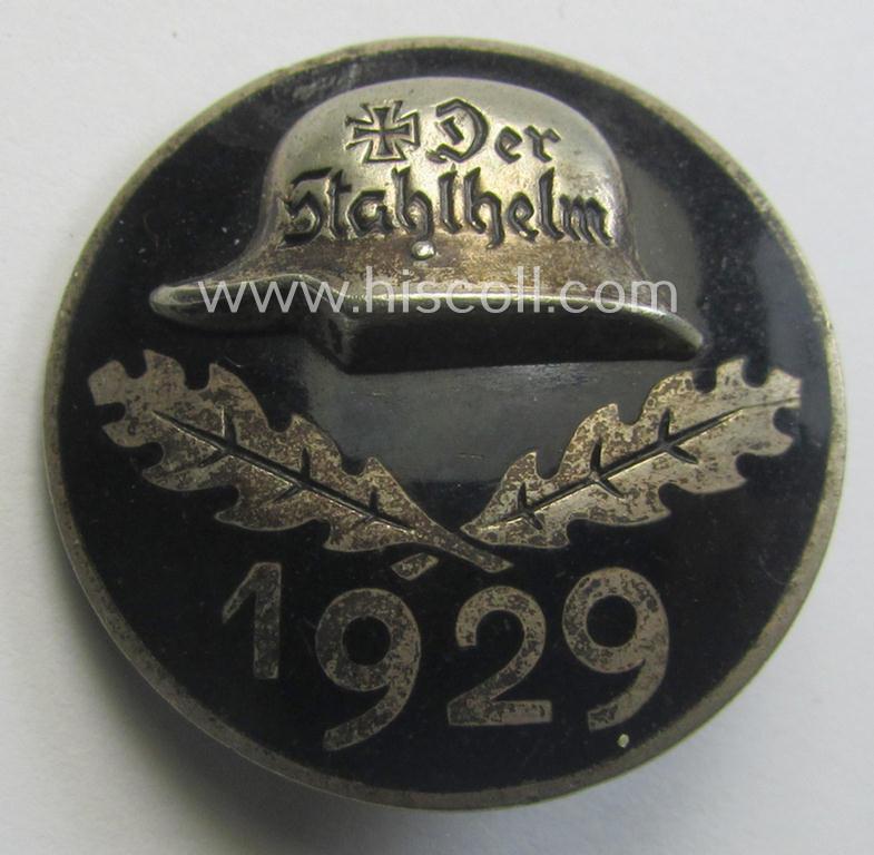 'Der Stahlhelm' - Bund der Frontsoldaten (Sta) - Eintritts-Abz. 1929' being a non-engraved- (albeit 'A'-marked) example