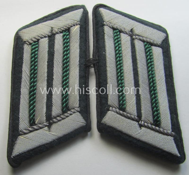 Pair of WH (Heeres) officers'-type collar-tabs: 'Offizier o. Beamter des gehobenen Dienstes' (aka: 'Regierungsbaurat-Anwärter der Beambter')