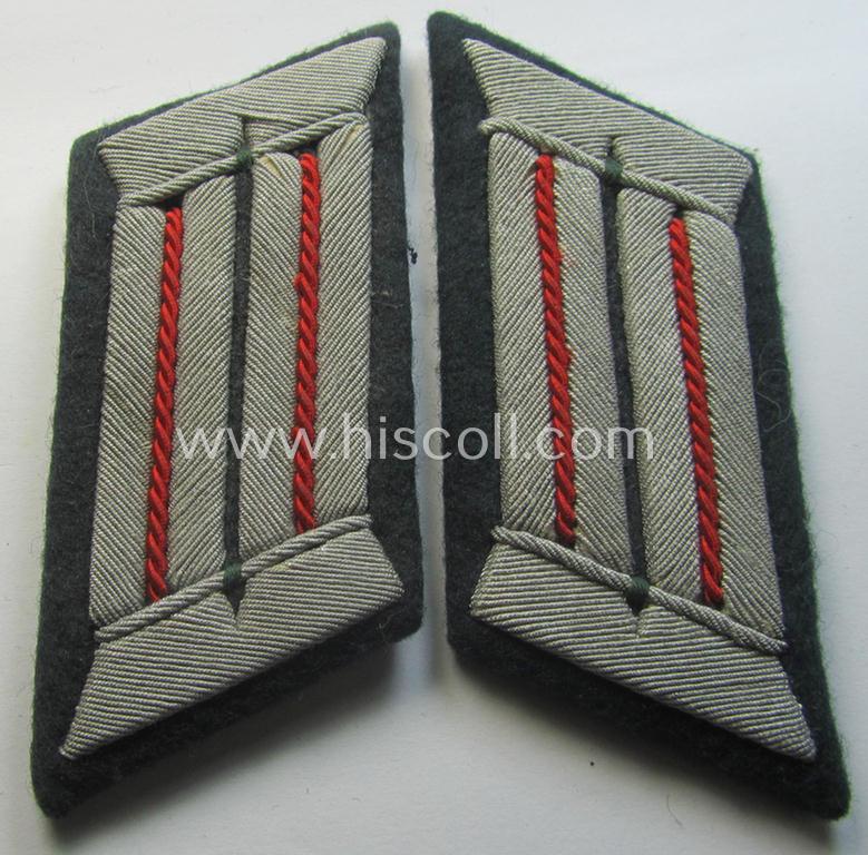 Pair of WH (Heeres) collar-tabs (ie. 'Kragenspiegel für Offiziere'): 'Offizier der (Sturm)Artillerie-Truppen'