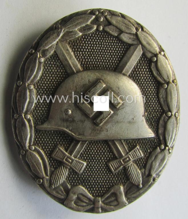 'Verwundeten-Abzeichen in Silber' (being a non-marked- and typical 'Buntmetall'-based example)