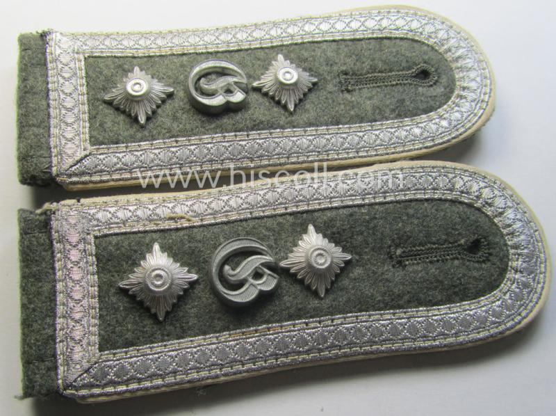 Pair of WH (Heeres) NCO-type, 'cyphered' shoulderstraps: 'Ofwbl. eines Ersatz-Infanterie-Rgts.'