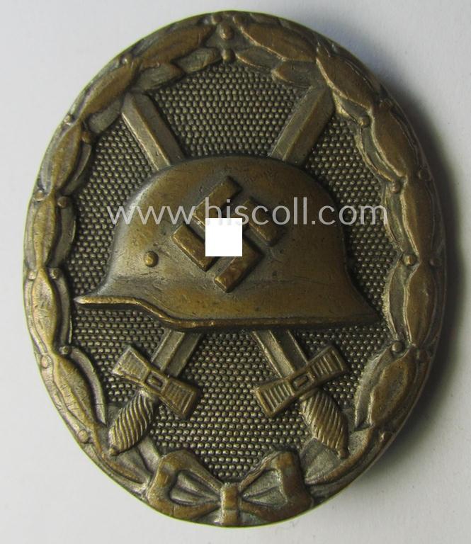 Maker- (ie. 'L/56'-) marked example of a silver-class wound-badge (or: 'Verwundeten-Abzeichen in Silber') by: 'Funcke & Brüninghaus'