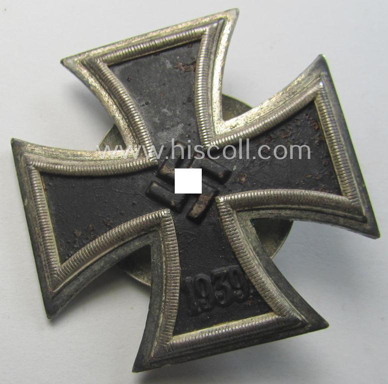 'Eisernes Kreuz 1. Kl.' as executed in the so-called: 'screw-back-version' (being an 'L/52'-marked example as produced by the: 'C.F. Zimmermann'-company)