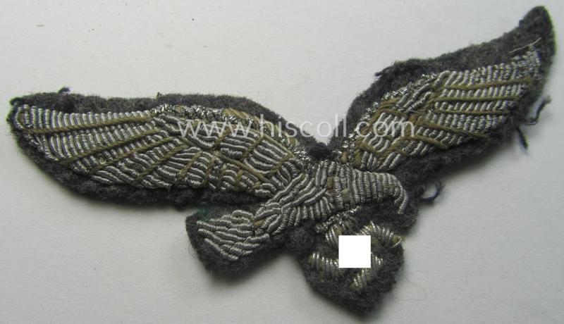 WH (LW) officers'- (evt. NCO-) type, hand-embroidered breast-eagle (ie. 'Brustadler für Offiziere der LW')