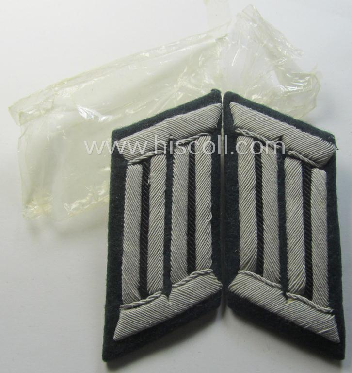 Pair of WH (Heeres) collar-tabs (ie. 'Kragenspiegel für Offiziere'): 'Offizier der Pionier-Truppen' that came packed in its 'Cellophan'-pouch as issued
