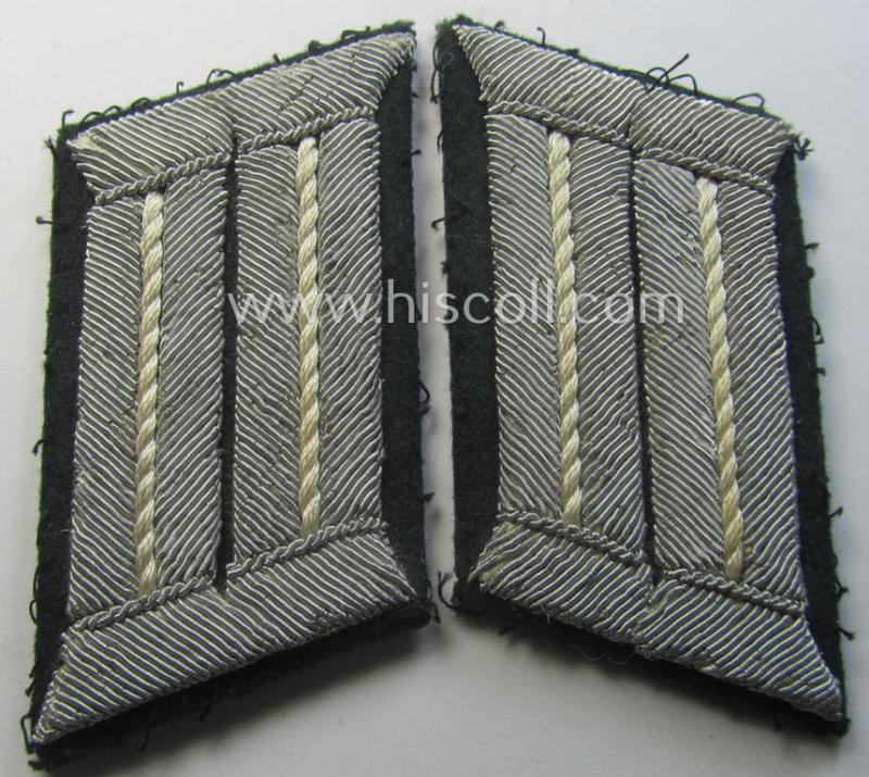 Pair of WH (Heeres) collar-tabs (ie. 'Kragenspiegel für Offiziere'): 'Offizier der Infanterie-Truppen'