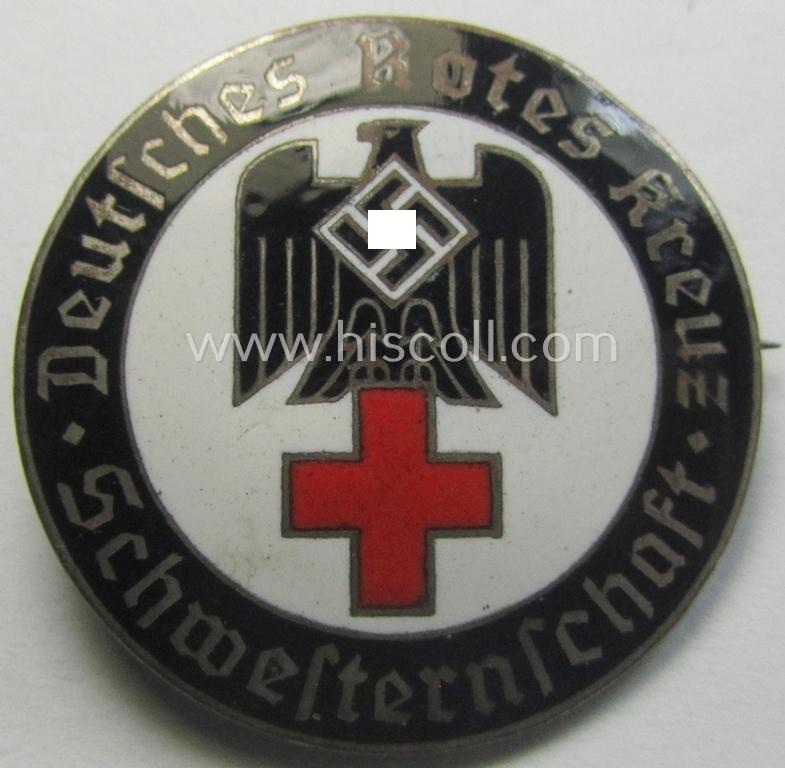 DRK nurses'-badge entitled: 'Schwesternschaft' being a medium-sized specimen being a maker- (ie. 'A. Stübbe - Berlin'-) marked example