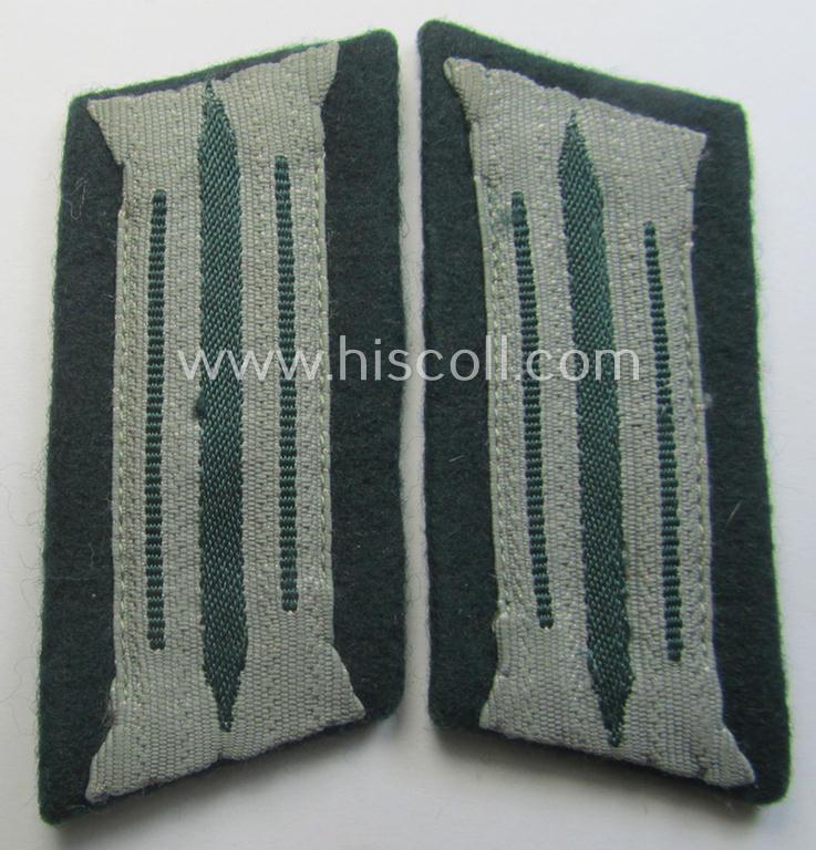 Pair of WH (Heeres) 'standard-issue'-pattern WH (Heeres) collar-tabs (or: 'Einheitskragenspiegel') being of the 'generic-pattern'
