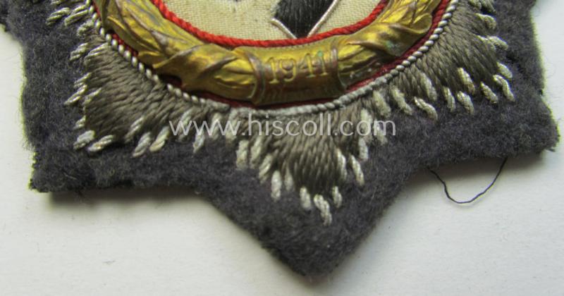 WH (Luftwaffe) 'Deutsches Kreuz im Gold in Stoff' (ie. cloth-based DKiG or German Cross in gold)