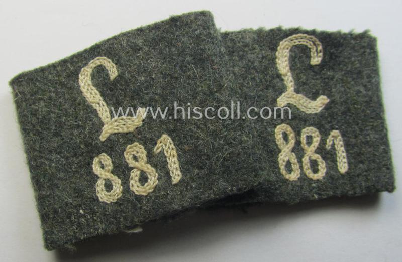 Pair of WH (Heeres) 'Infanterie'-related 'Schulterstück-Überschuben': 'Soldat des Landesschützen-Batalions 881'