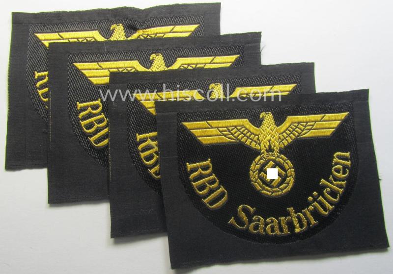 'DRB'- (ie. 'Deutsche Reichsbahn'-) related arm-eagle (ie. 'Ärmeladler'): 'RBD Saarbrücken' (or: 'Wehrmacht-Reichsbahndirektion Saarbrücken')