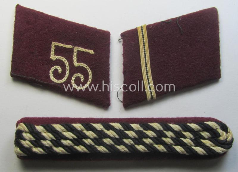 SA (ie. 'Sturmabteilungen') collar-patch-/shoulderboard-set (ie. 'Kragenspiegel- u. Schulterstücksatz'): 'SA-Sturmmann' - 'SA-Standarte 55' ('SA-Gruppe Westfalen o. Tannenberg')