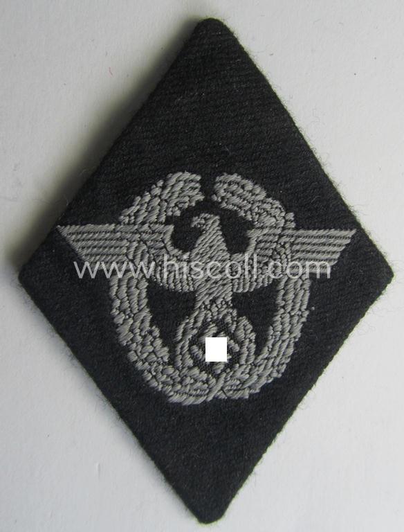Waffen-SS-pattern, 'BeVo'-woven sleeve-insignia (ie. 'Ärmelraute') as intended to signify former membership within the: 'Polizei'