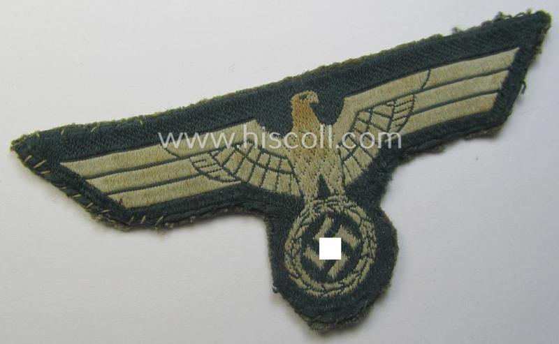 'Cut-out-of-a tunic' WH (Heeres) breasteagle (ie. 'Brustadler für Mannschaften u. Uffz.')