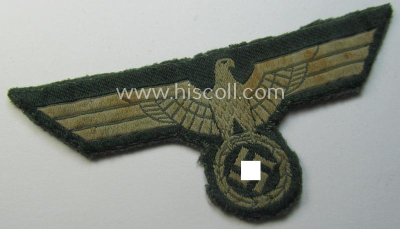 'Cut-out-of-a tunic' WH (Heeres) breasteagle (ie. 'Brustadler für Mannschaften u. Uffz.')