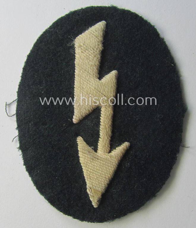 WH (Heeres) trade- and/or special-career insignia ie. hand-embroidered signal-blitz: 'Infanterie-Trpn.'