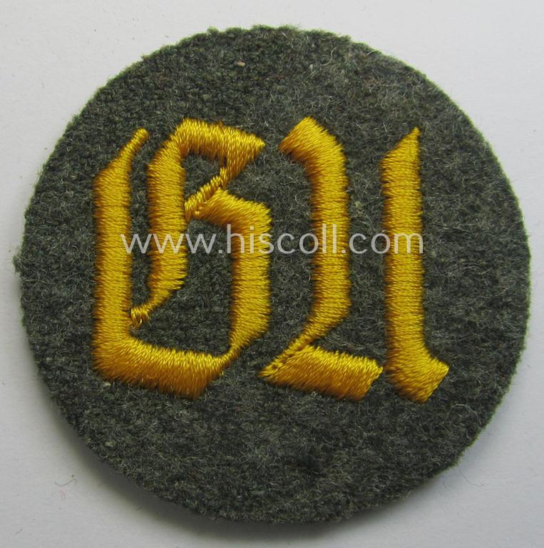 WH (Heeres) trade- and/or special-career arm-insignia (ie.: 'Laufbahn- o. Tätigkeitsabzeichen') as was intended for a: 'Gasschutzunteroffizier' (or: gas-training NCO)