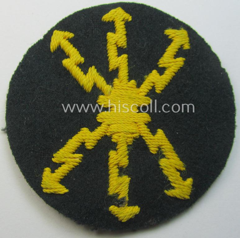 WH (Heeres) so-called: trade- and/or special-career arm-insignia (ie. 'Laufbahn- o. Tätigkeitsabzeichen') as intended for an army: 'Funkmeister' (or: radio-operator ie. radio-equipment NCO)