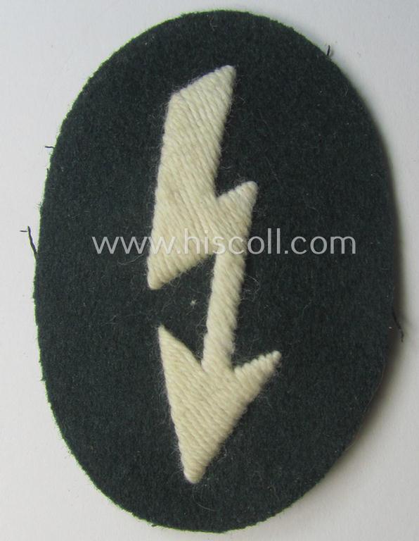 WH (Heeres) trade- and/or special-career insignia ie. hand-embroidered signal-blitz: 'Infanterie-Trpn.'