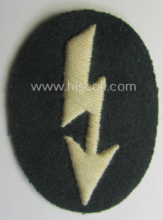 WH (Heeres) trade- and/or special-career insignia ie. hand-embroidered signal-blitz: 'Infanterie-Trpn.'