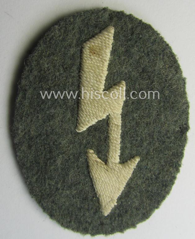 WH (Heeres) trade- and/or special-career insignia ie. hand-embroidered signal-blitz: 'Infanterie-Trpn.'