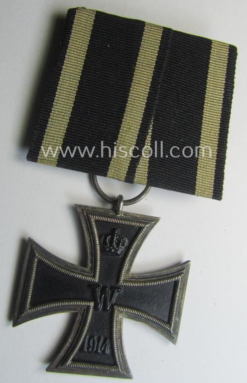 'Einzelspange' (being of the detachable-pattern) showing a maker- (ie. 'G'- thus by: 'Godet & Sohn'-) marked WWI-period: 'EK II. Klasse' (or: iron cross second class)