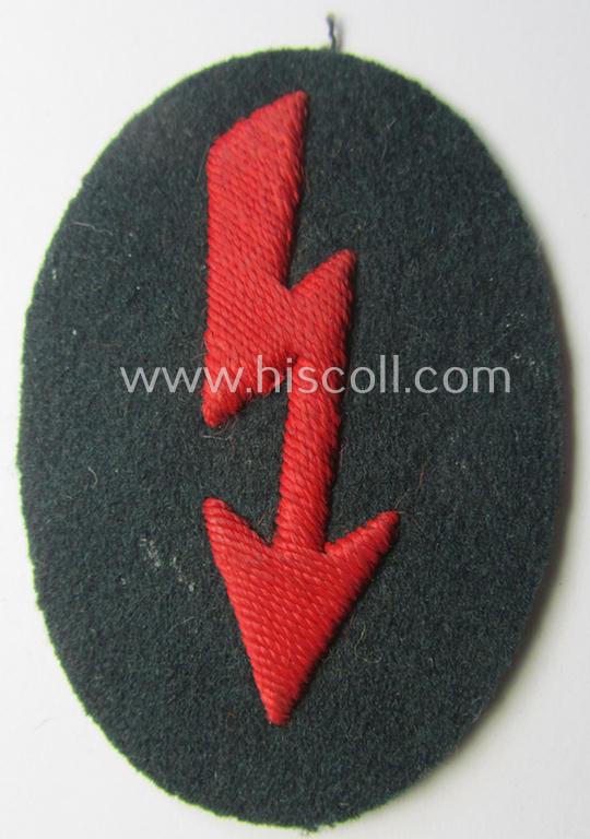 WH (Heeres) trade- and/or special-career insignia ie. hand-embroidered signal-blitz: 'Artillerie-Trpn.'