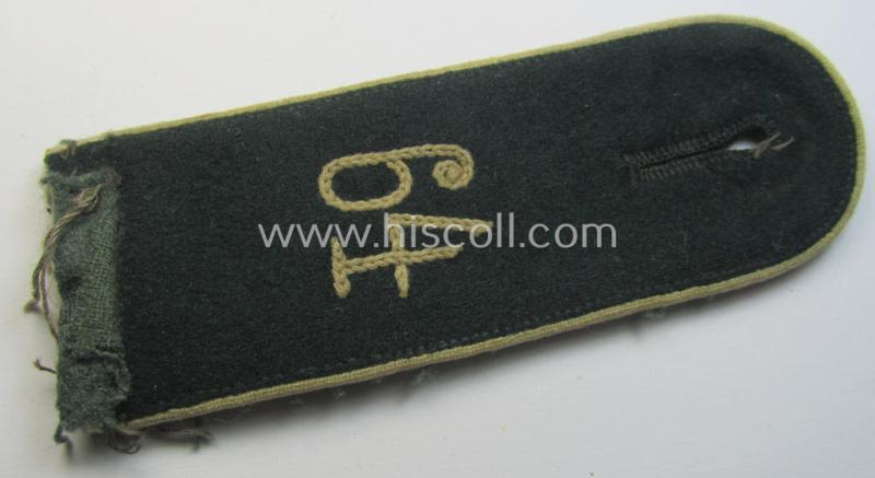 Single, WH (Heeres) EM-type 'cyphered' shoulderstrap: 'Soldat des Infanterie-Rgts. 64'