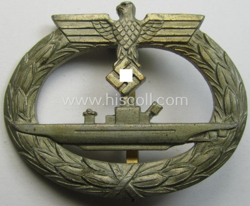 WH (Kriegsmarine), 'Feinzink'-based: 'U-Bootkriegsabzeichen' (or: U-boat war-badge) being a marker (ie. 'L/21'-) marked example by the: 'Förster u. Barth'-company