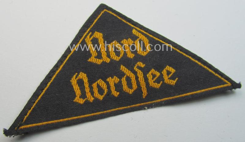 'HJ' ('Hitlerjugend') district-triangle (ie. 'Gebietsdreieck') entitled: 'Nord Nordsee' (still retaining its 'RzM'-etiket)