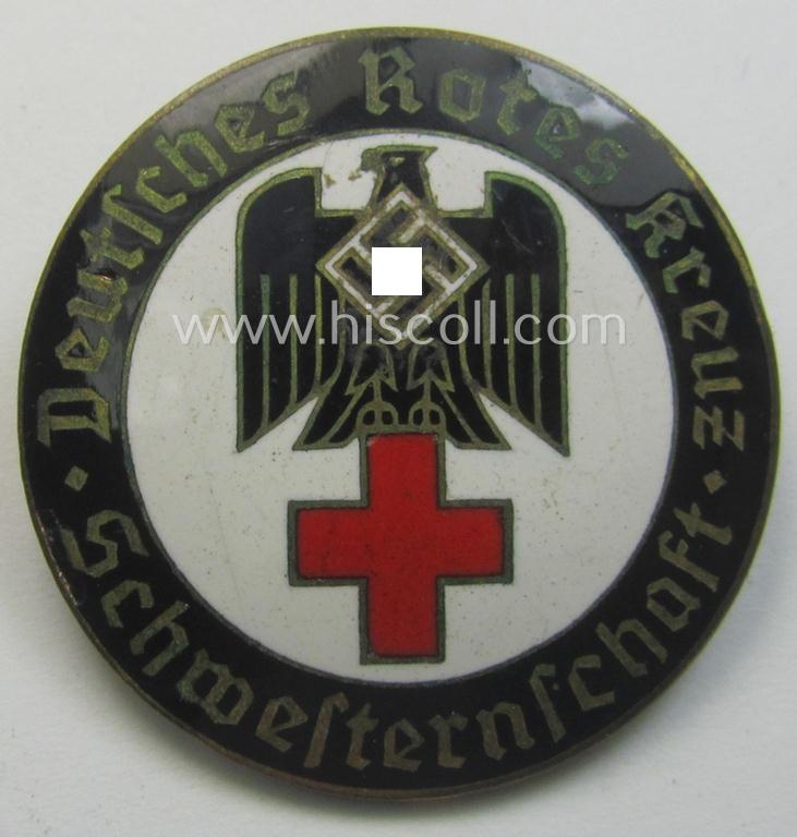 DRK nurses'-badge entitled: 'Schwesternschaft' being a medium-sized version showing a low bearers'-number: ('207'), towns-name: ('Berlin-Brandenburg') and/or makers'-mark ('A. Stübbe - Berlin')