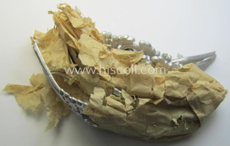 WH (Luftwaffe) related (and aluminium-based!) visor-cap-cocarde (ie. 'Schirmmützenkokarde für Uffz. u. Mannschaften der Luftwaffe) being a very nice example that comes in a 'virtually mint- ie. unissued'-, condition