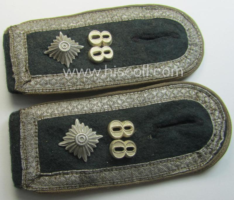 Pair of WH (Heeres), early-war-period, 'privately-purchased'-pattern so-called: 'M36 o. M40'-styled, NCO-type 'cyphered' shoulderstraps: 'Feldwebel des Infanterie-Rgts. 88'