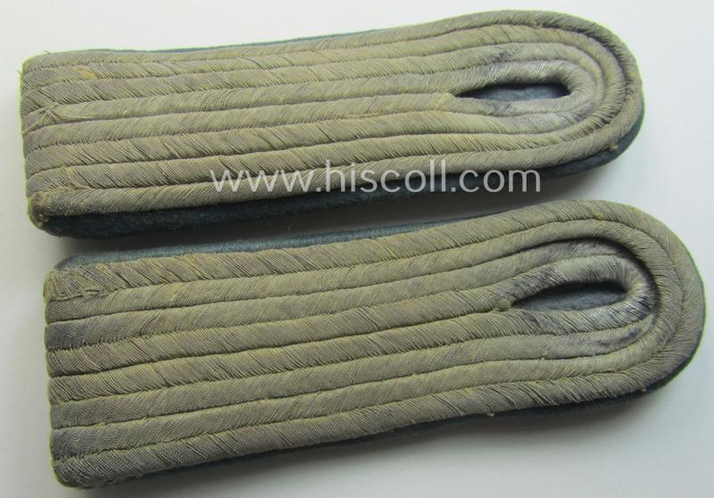 Moderately used pair of WH (Heeres), officers'-type shoulderboards: 'Leutnant der Nachschub-Truppen'