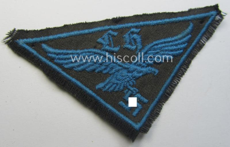 WH (LW- ie. Hitlerjugend-) related, machine-embroidered breast-badge: 'Flakhelfer'
