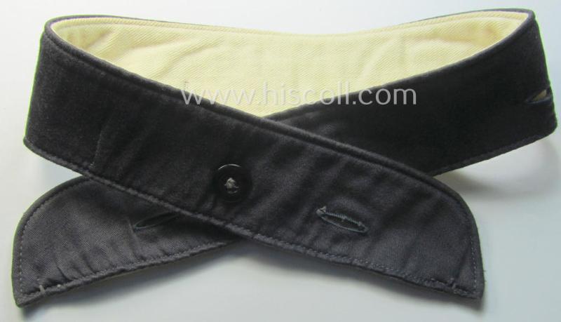 WH (Luftwaffe) bluish-coloured- and/or 'standard-issue'-pattern so-called: 'Kragenbinde' (or: uniform inner-collar) being a regular-issued (and non-maker-marked) example that comes in a hardly used- nor worn, condition