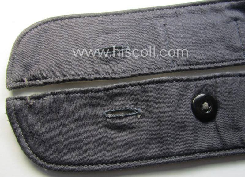 WH (Luftwaffe) bluish-coloured- and/or 'standard-issue'-pattern so-called: 'Kragenbinde' (or: uniform inner-collar) being a regular-issued (and non-maker-marked) example that comes in a hardly used- nor worn, condition