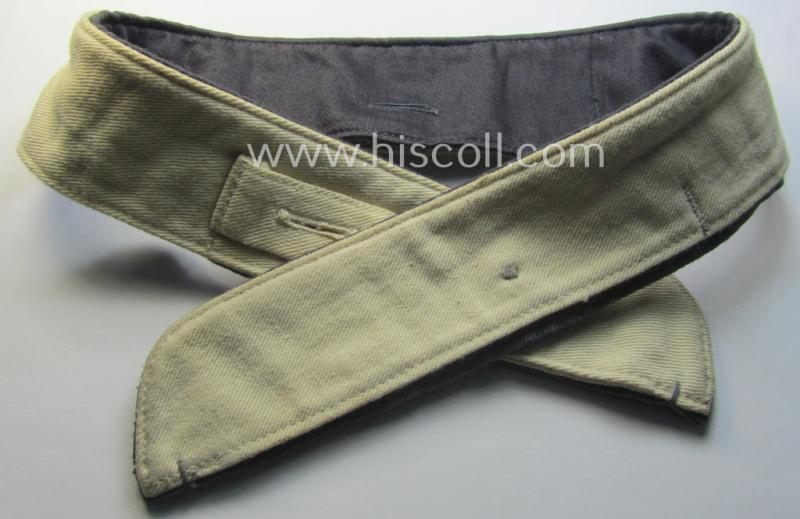 WH (Luftwaffe) bluish-coloured- and/or 'standard-issue'-pattern so-called: 'Kragenbinde' (or: uniform inner-collar) being a regular-issued (and non-maker-marked) example that comes in a hardly used- nor worn, condition