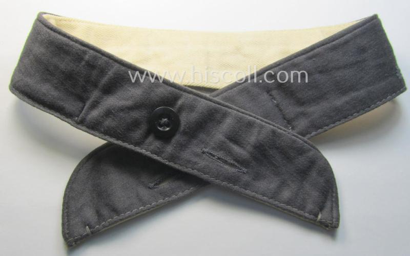 WH (Luftwaffe) bluish-coloured- and/or 'standard-issue'-pattern so-called: 'Kragenbinde' (or: uniform inner-collar) being a regular-issued (and non-maker-marked) example that comes in a hardly used- nor worn, condition